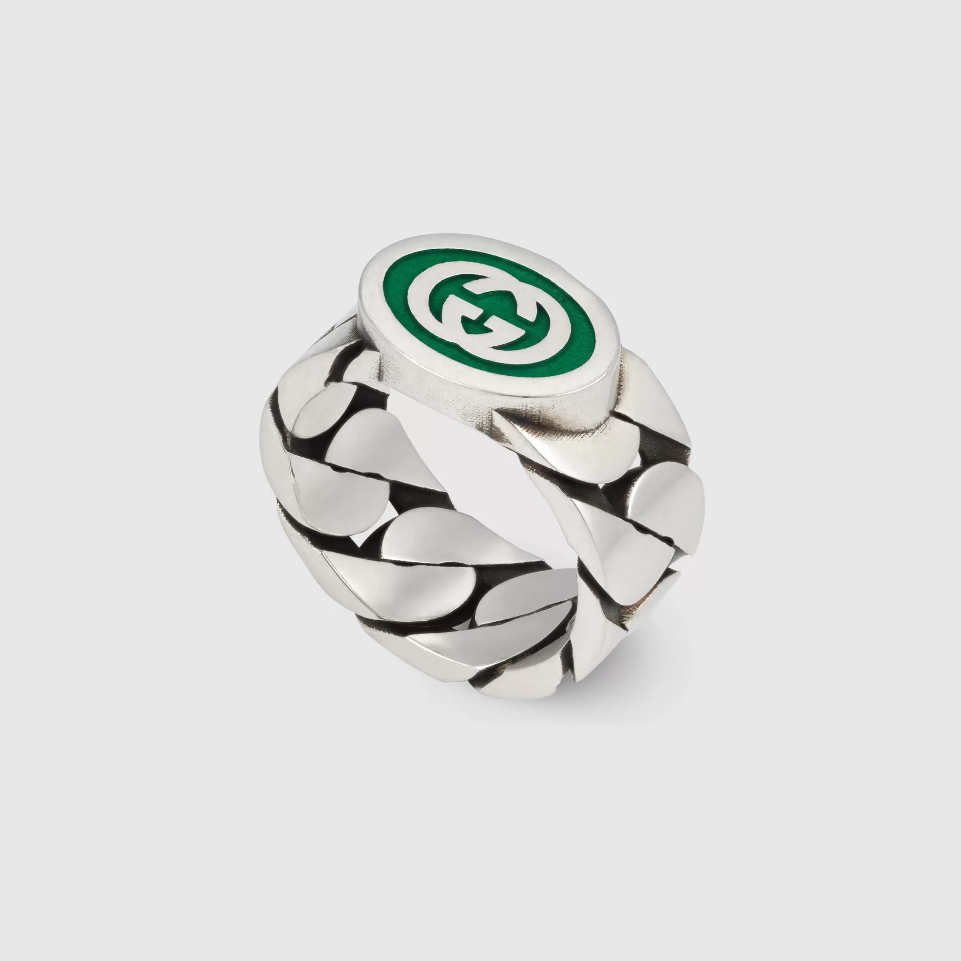 GUCCI Interlocking G Enamel Ring- Rings