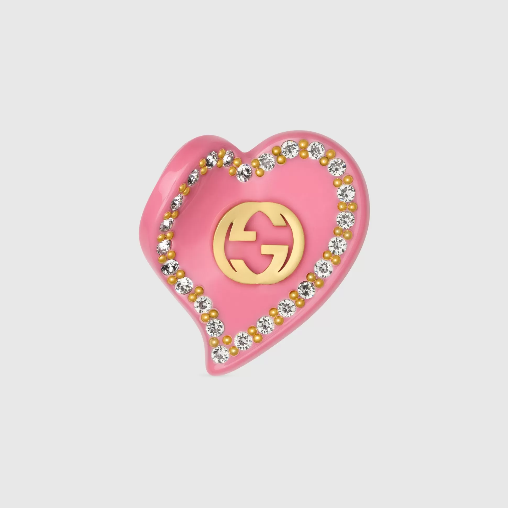 GUCCI Interlocking G Heart Hair Clip- Hair Accessories