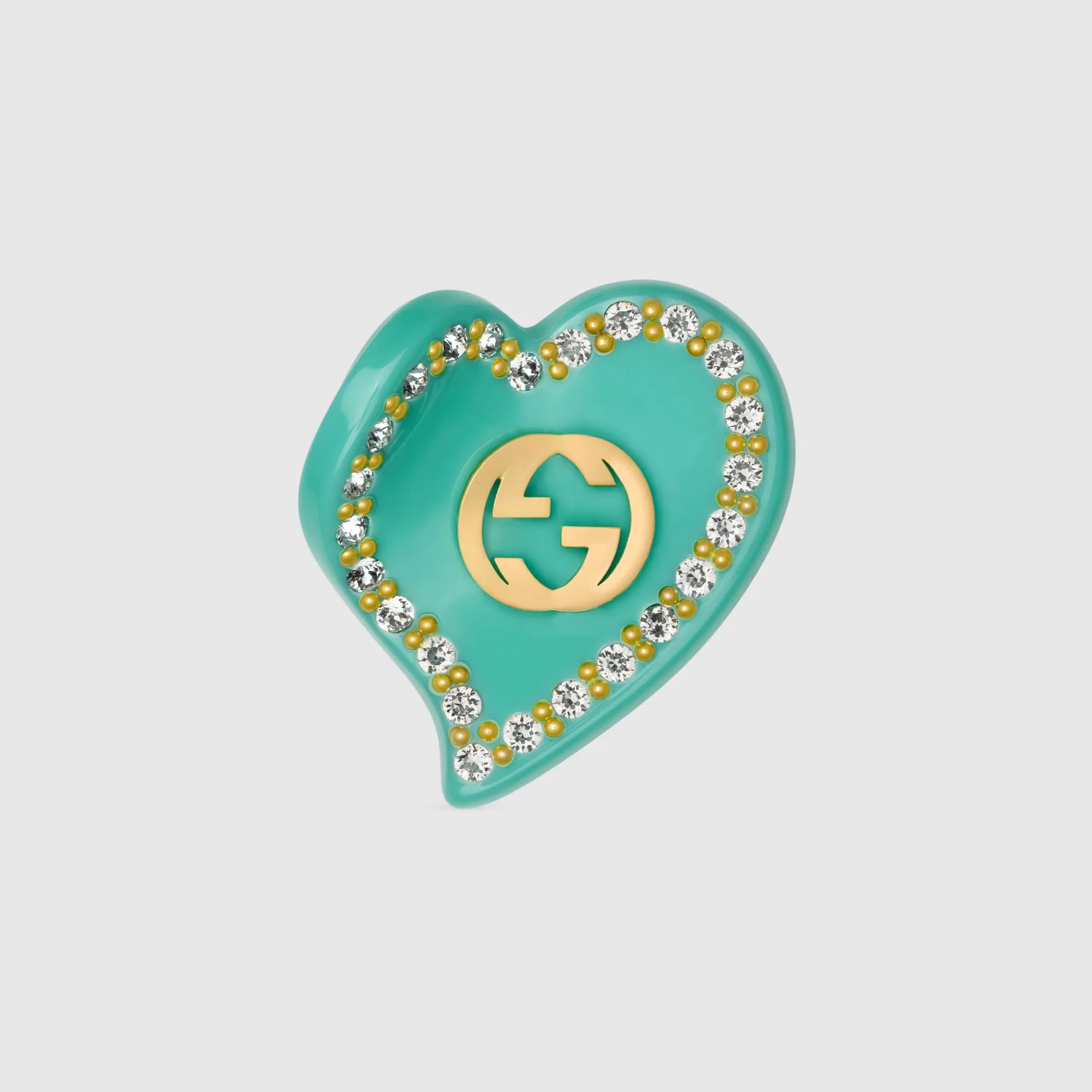 GUCCI Interlocking G Heart Hair Clip- Hair Accessories