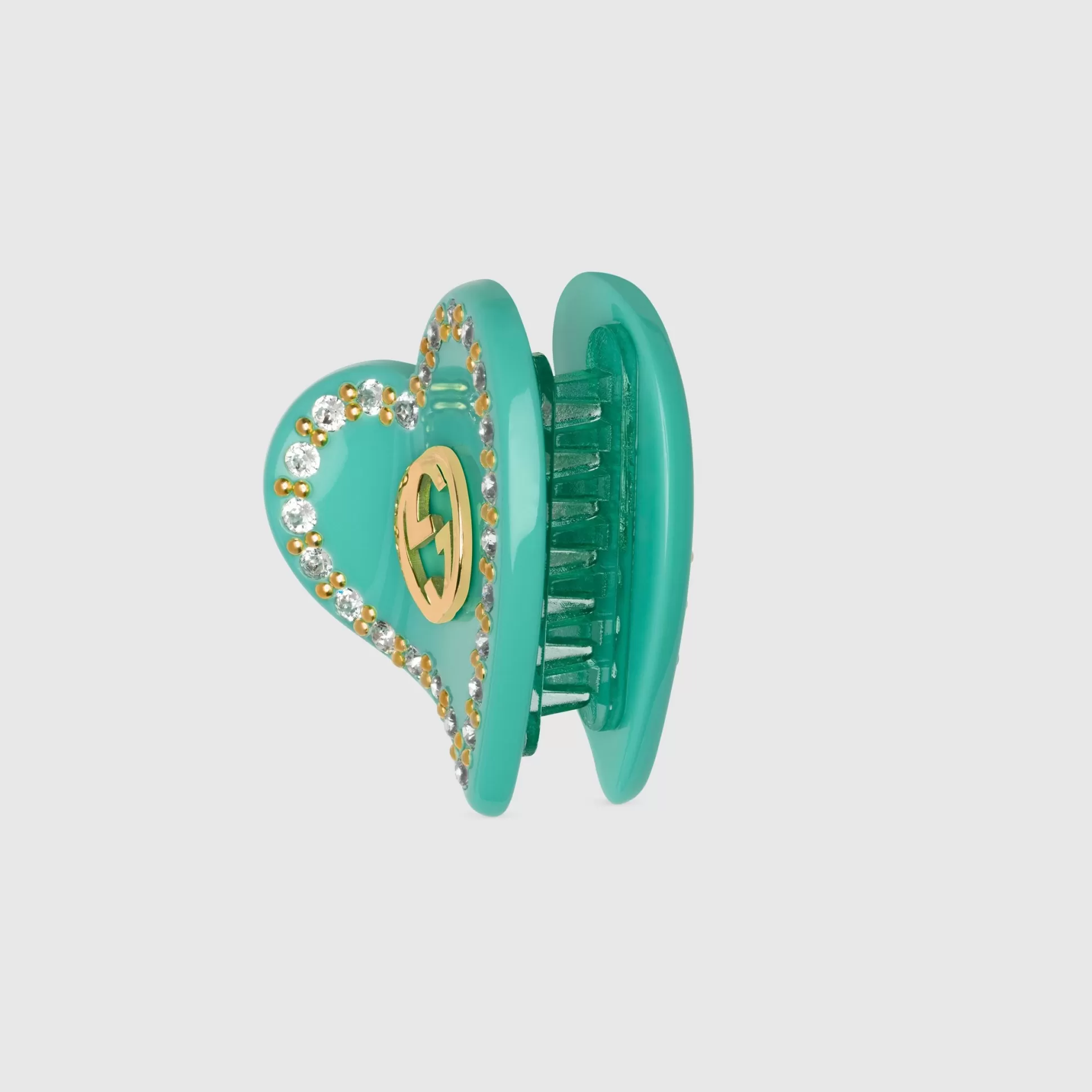 GUCCI Interlocking G Heart Hair Clip- Hair Accessories