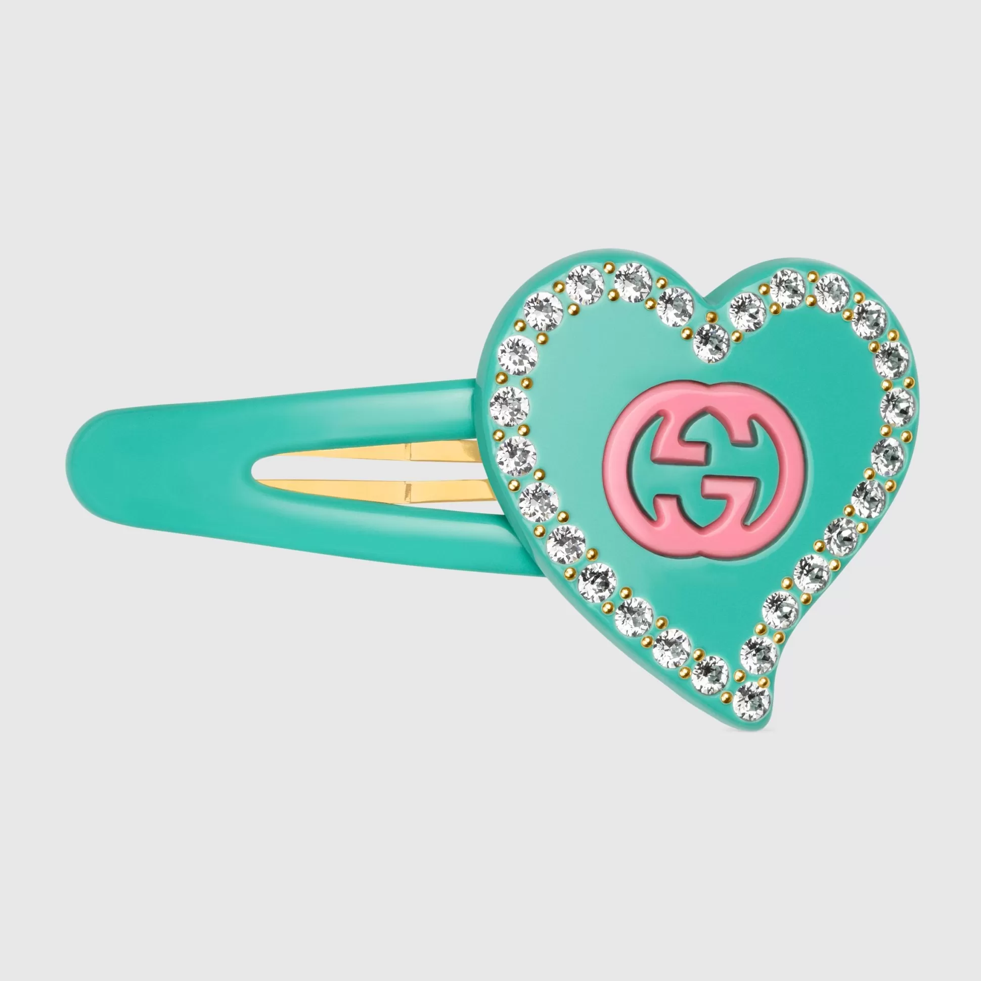 GUCCI Interlocking G Heart Hair Clip- Hair Accessories