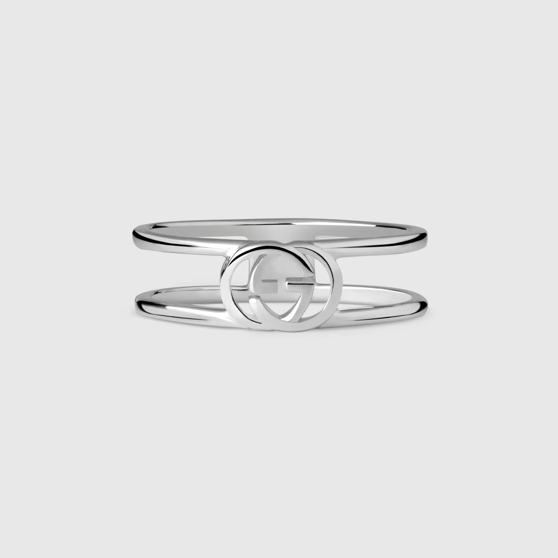 GUCCI Interlocking G Thin Open Band- Rings