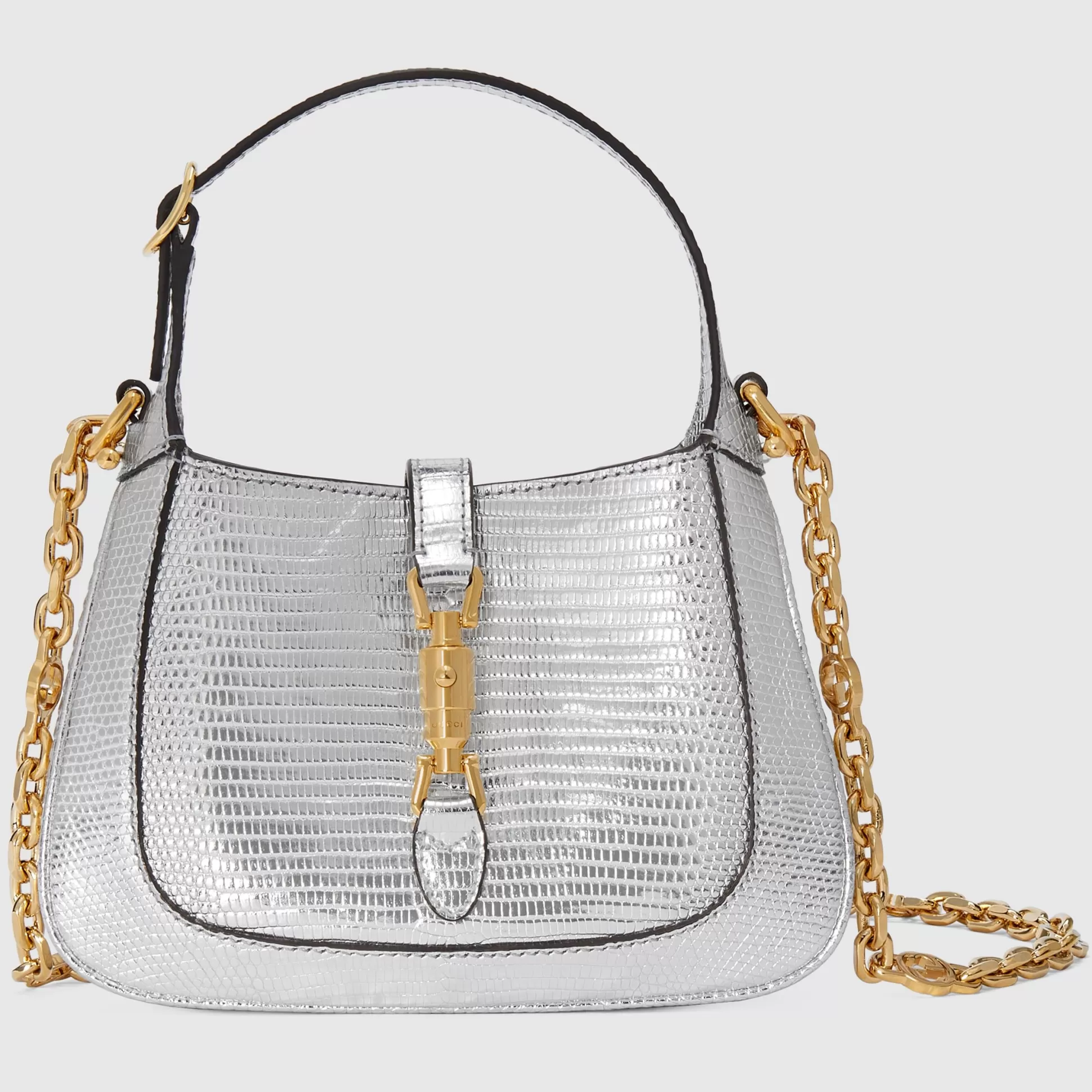 GUCCI Jackie 1961 Lizard Mini Bag-Women Precious Handbags