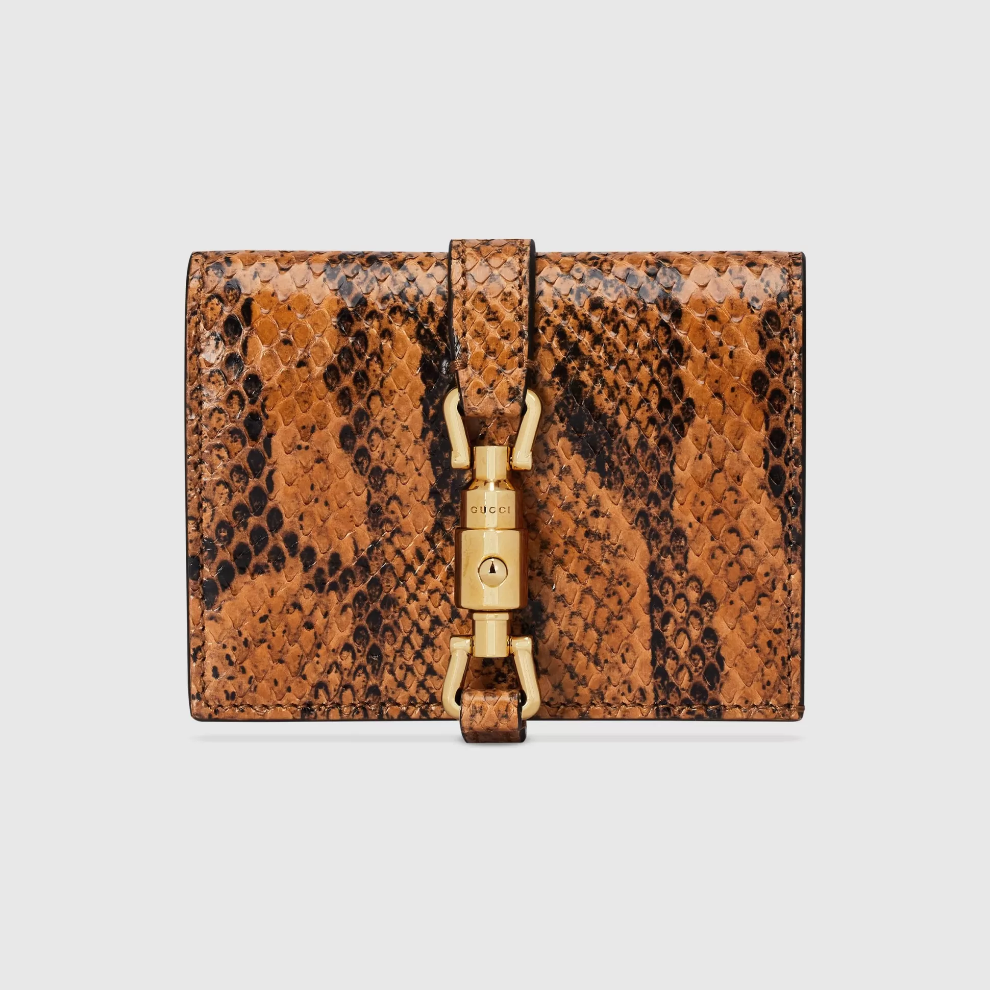 GUCCI Jackie 1961 Python Card Case Wallet-Women Precious Accessories