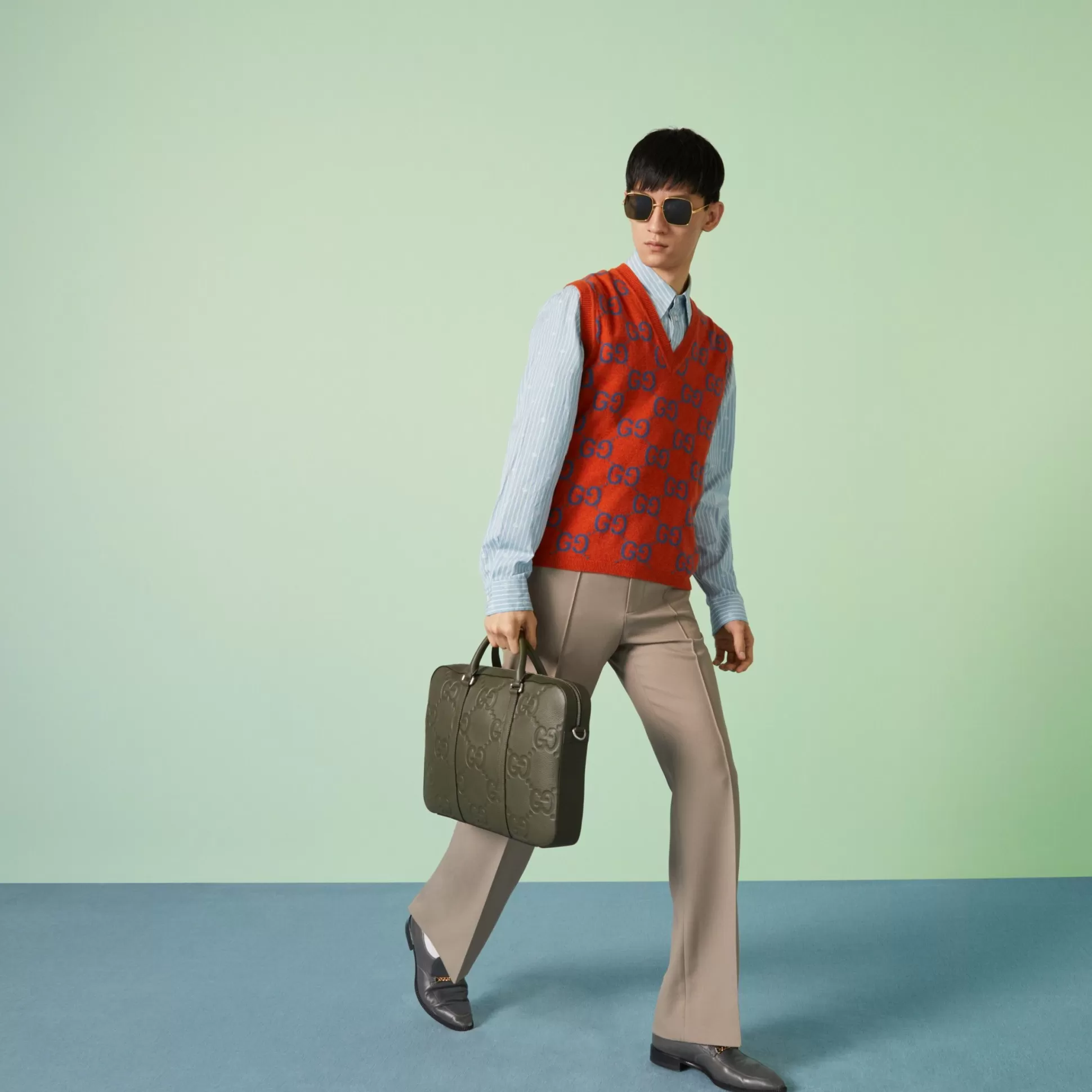 GUCCI Jumbo Gg Briefcase-Men Business Bags