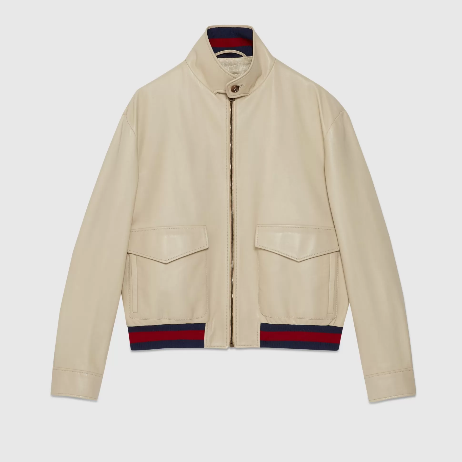 GUCCI Leather Bomber Jacket-Men Leather