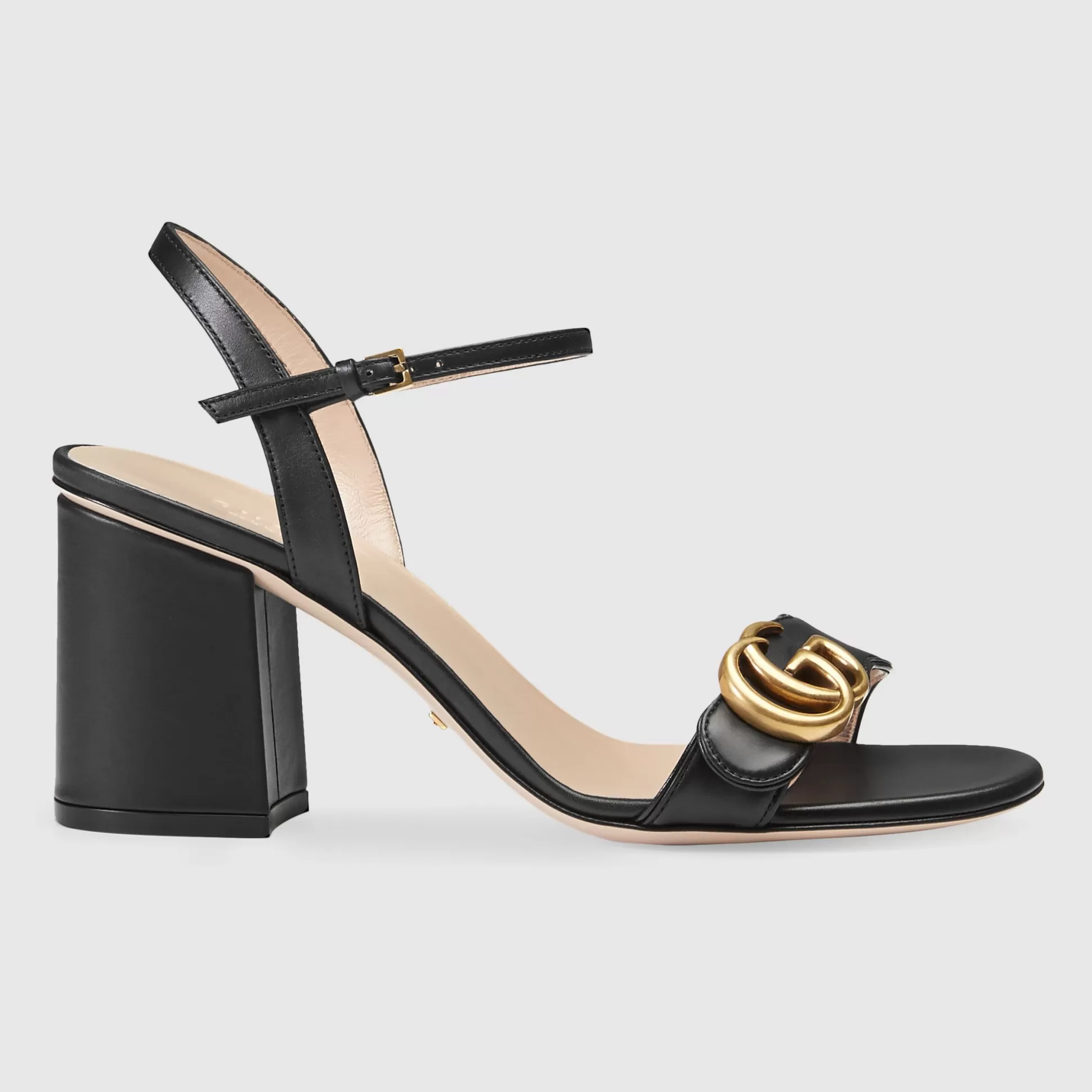 GUCCI Leather Mid-Heel Sandal-Women Sandals