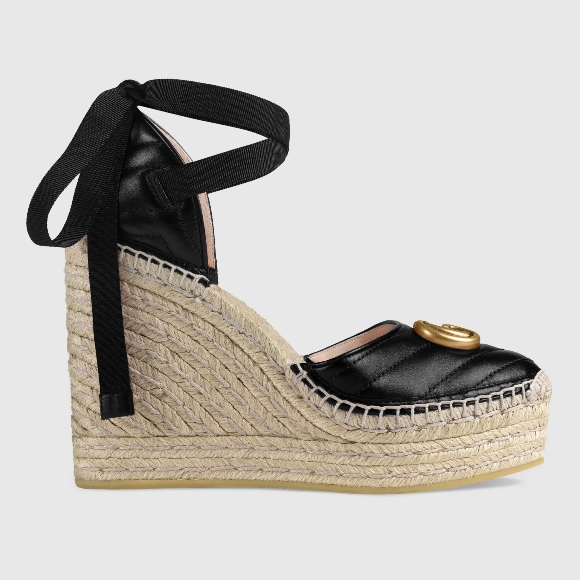 GUCCI Leather Platform Espadrille-Women Espadrilles