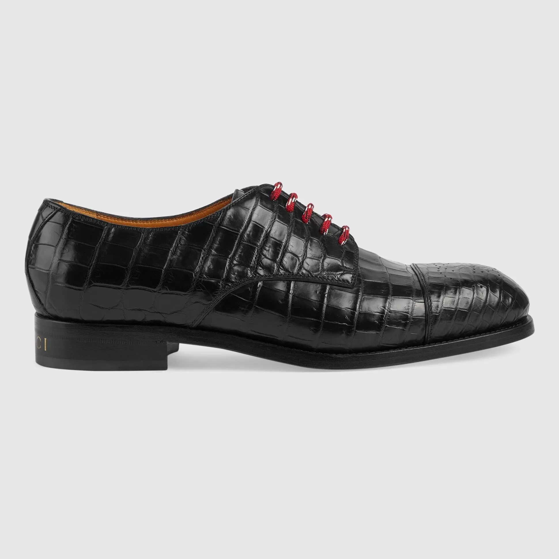 GUCCI Men'S Crocodile Lace-Up-Men Dress Shoes