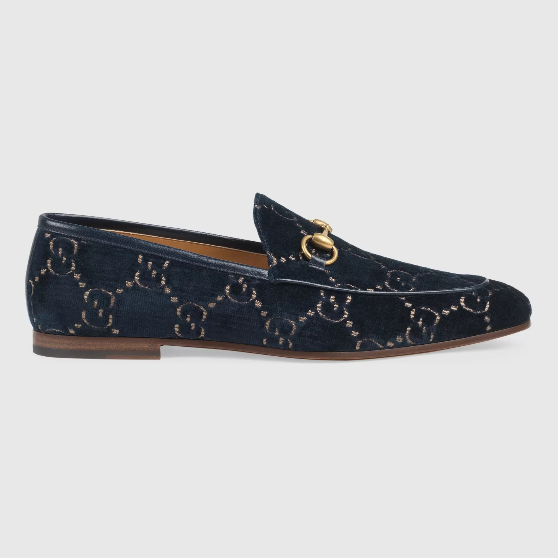 GUCCI Men'S Jordaan Gg Velvet Loafer-Men Loafers