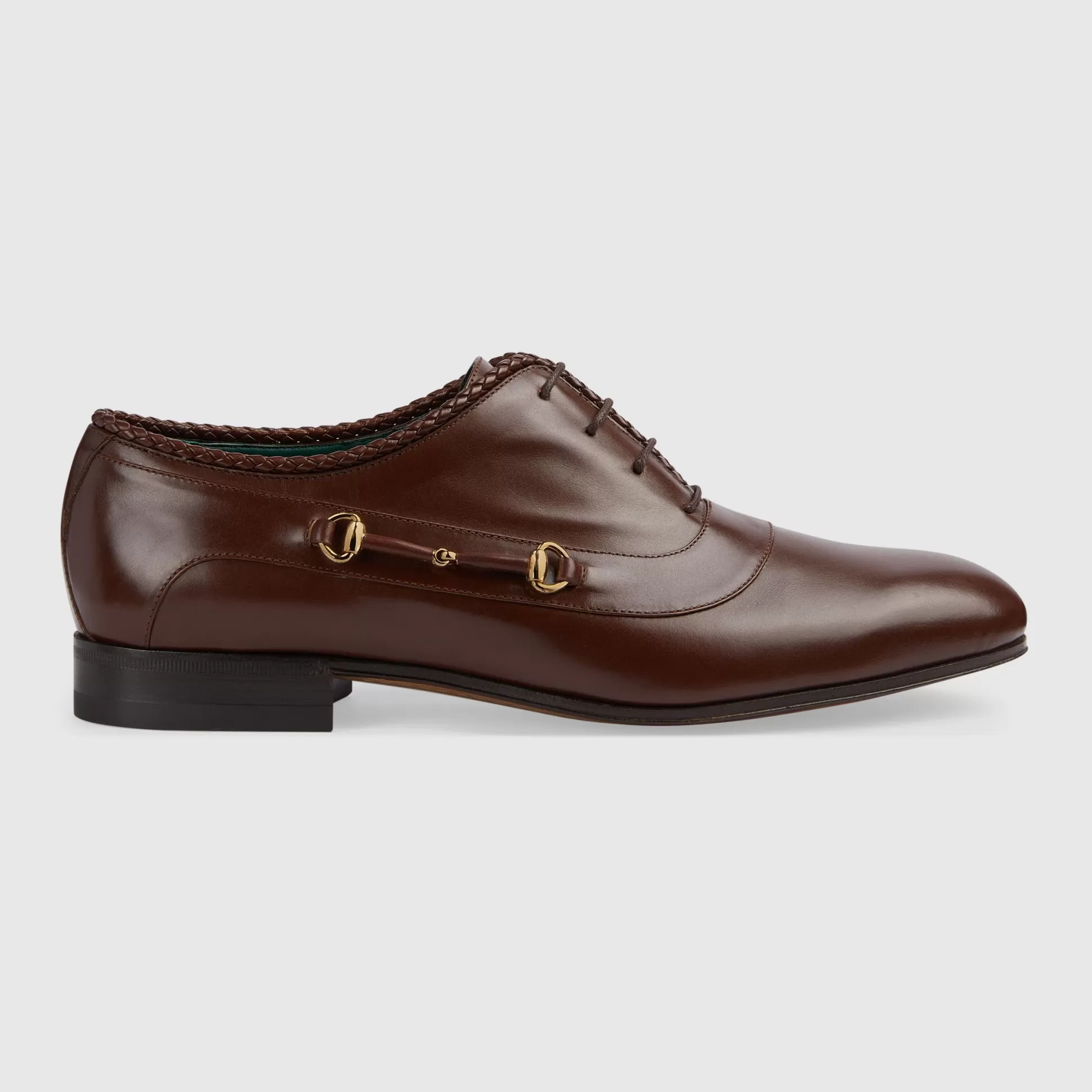 GUCCI Men'S Lace-Up Shoe With Horsebit-Men Dress Shoes