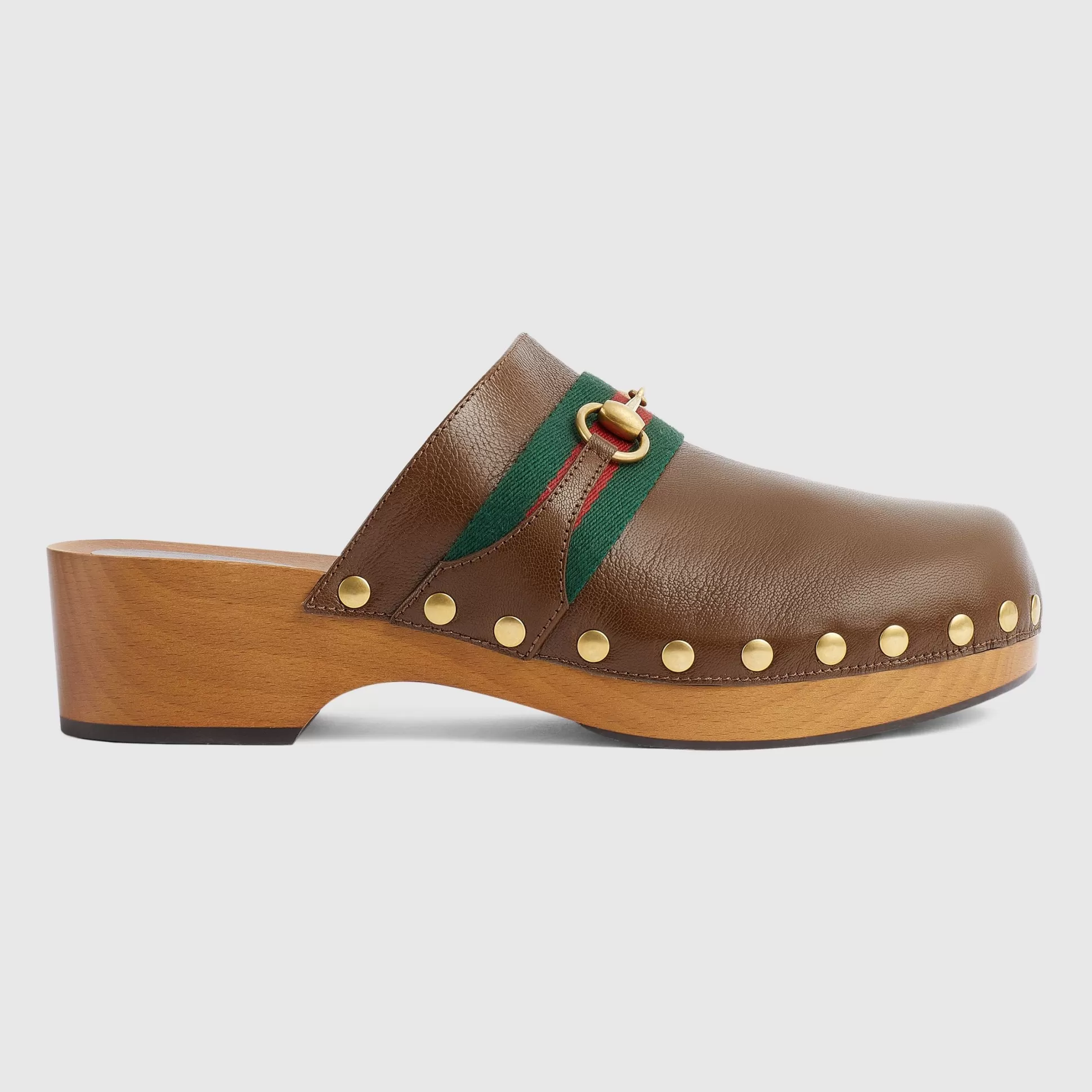 GUCCI Men'S Leather Slipper With Horsebit-Men Mules