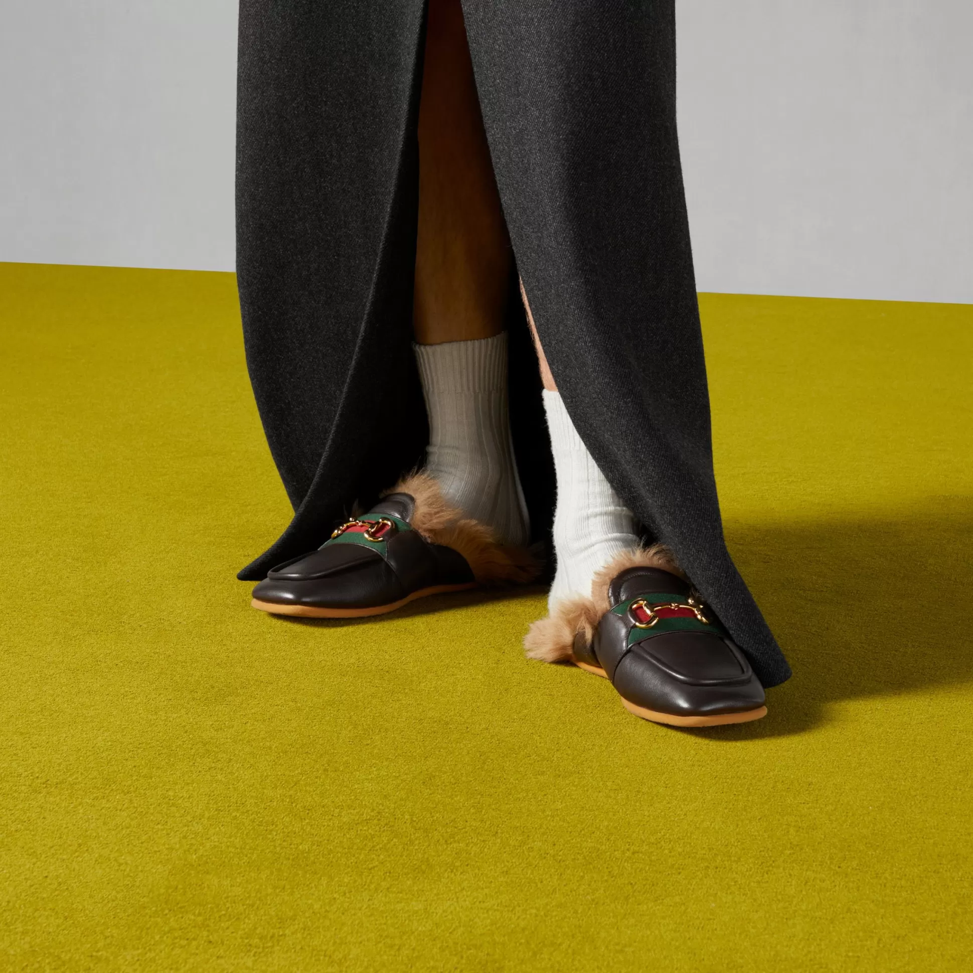 GUCCI Men'S Slipper With Horsebit-Men Winter Shoes