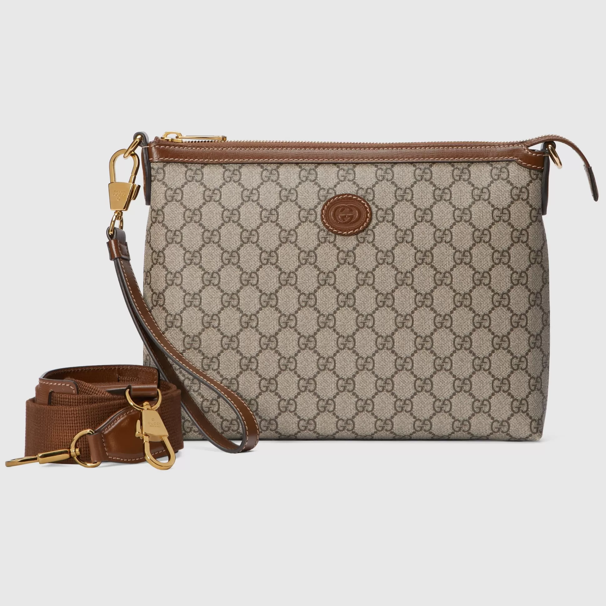 GUCCI Messenger Bag With Interlocking G-Men Messenger & Crossbody Bags