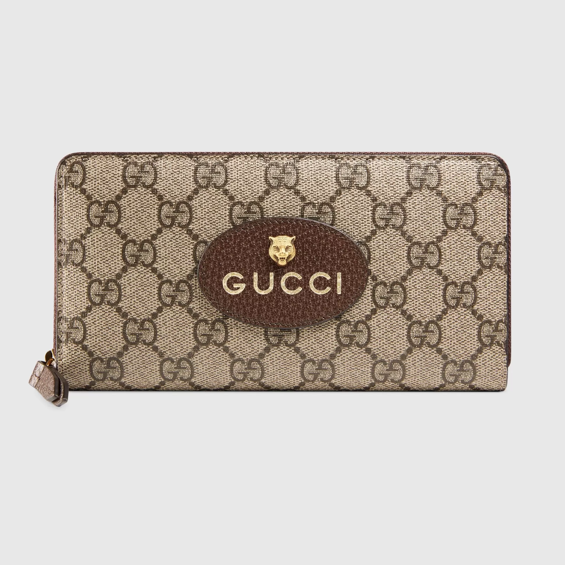 GUCCI Neo Vintage Gg Supreme Zip Around Wallet-Men Long Wallets