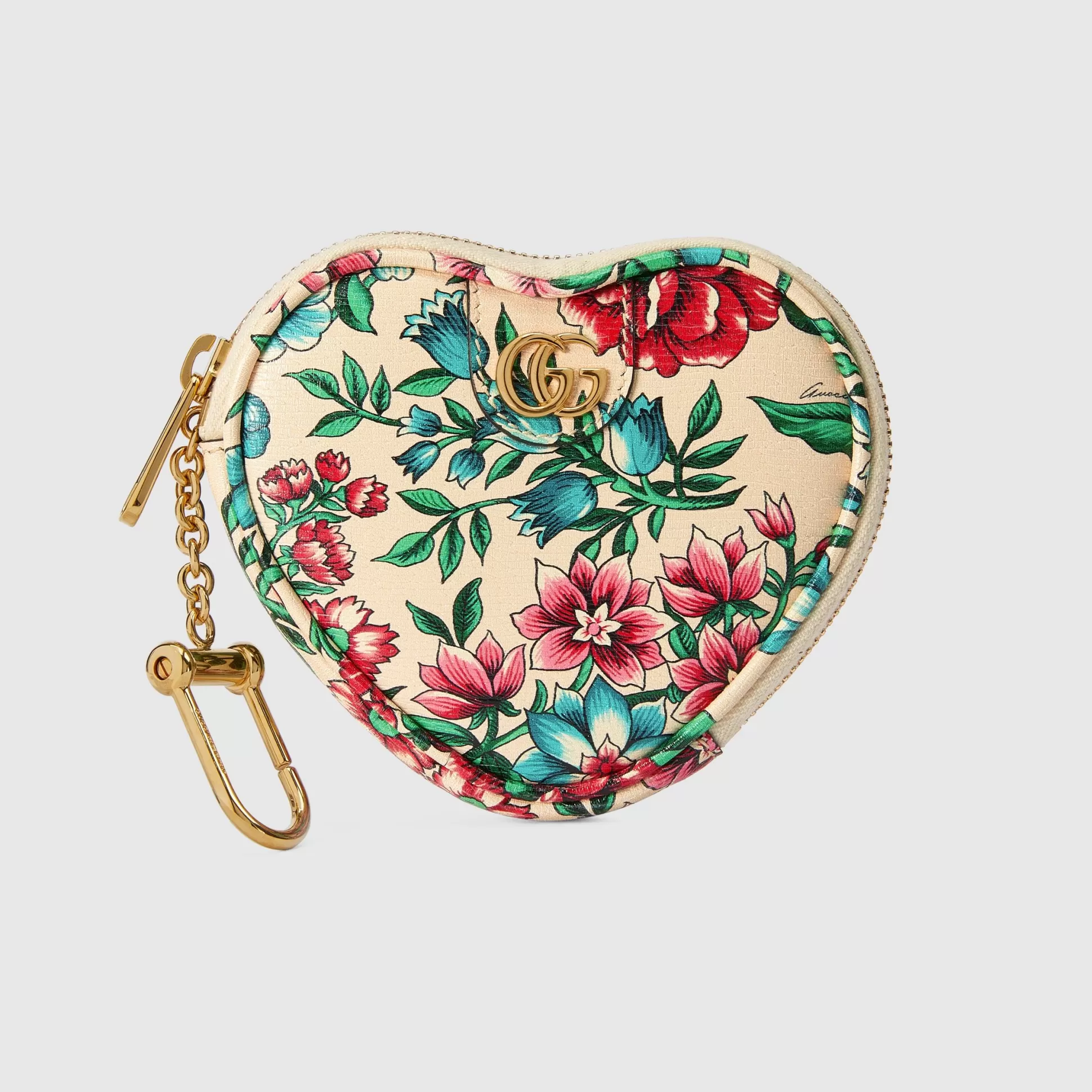 GUCCI Ophidia Gg Heart-Shaped Key Case-Women Card Holders & Small Accessories