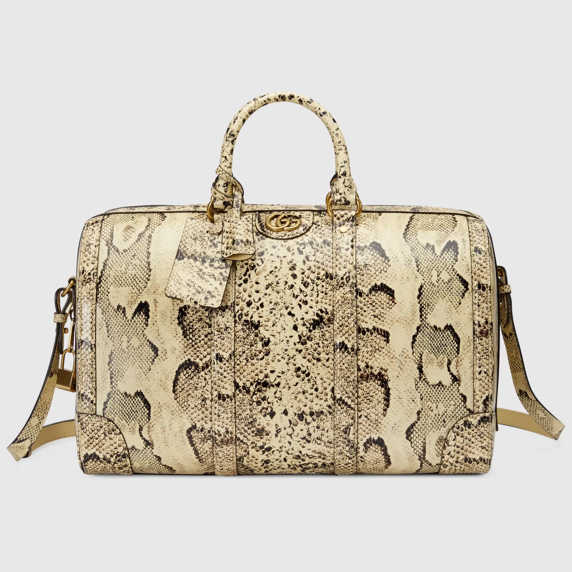 GUCCI Python Duffle Bag With Double G-Men Weekend & Duffle Bags