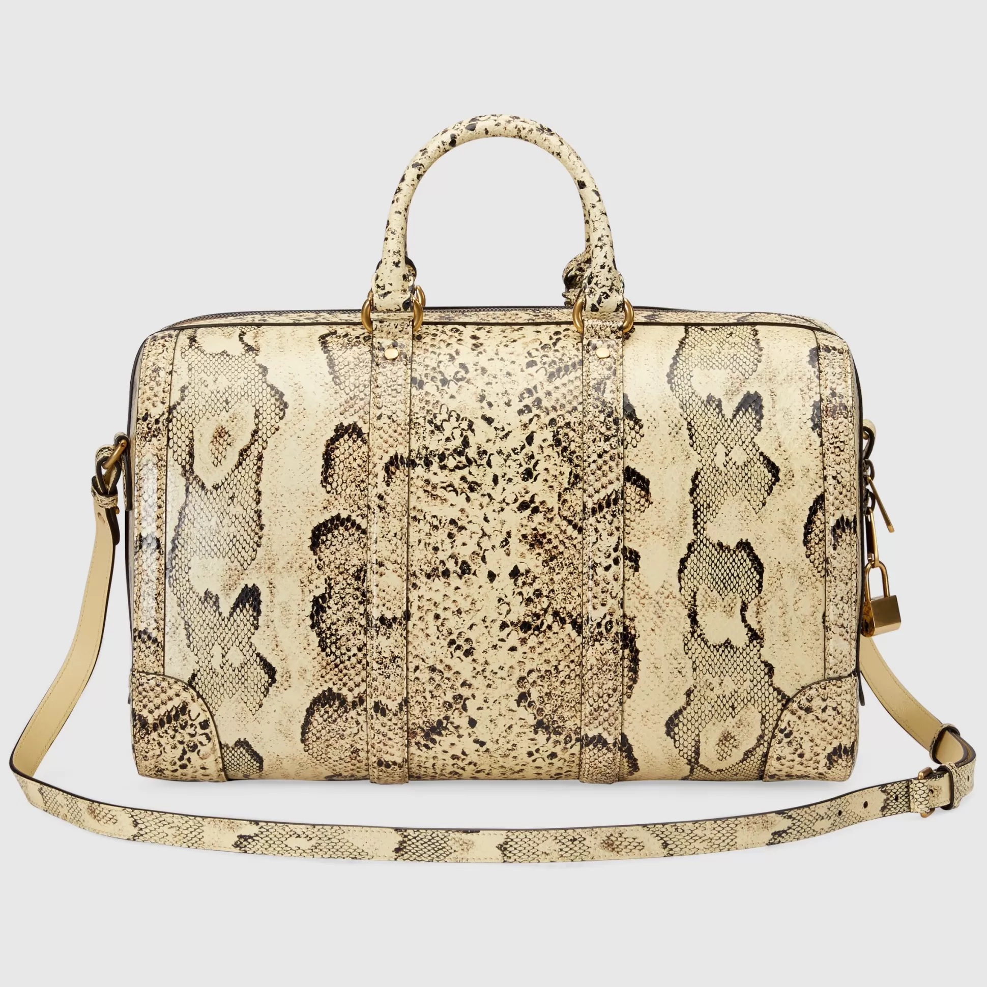 GUCCI Python Duffle Bag With Double G-Men Weekend & Duffle Bags