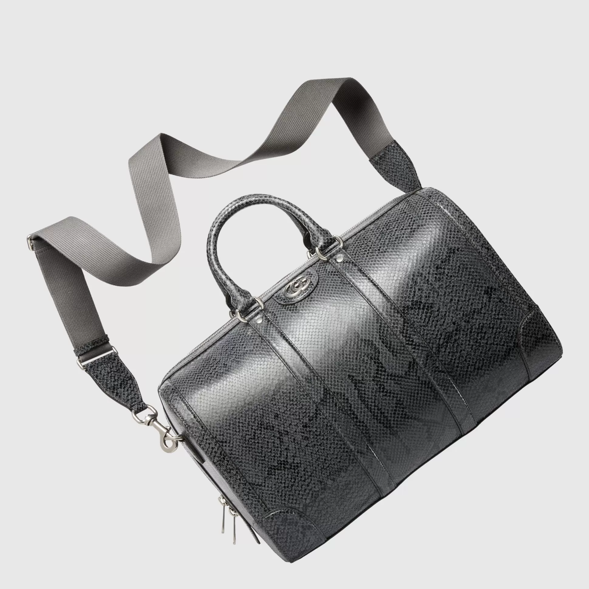 GUCCI Python Duffle Bag With Double G-Men Weekend & Duffle Bags