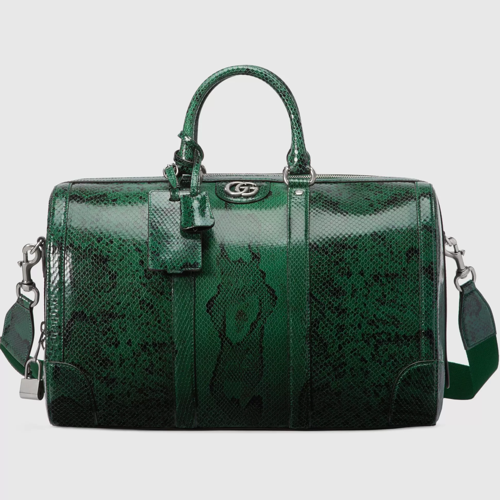 GUCCI Python Duffle Bag With Double G-Men Weekend & Duffle Bags