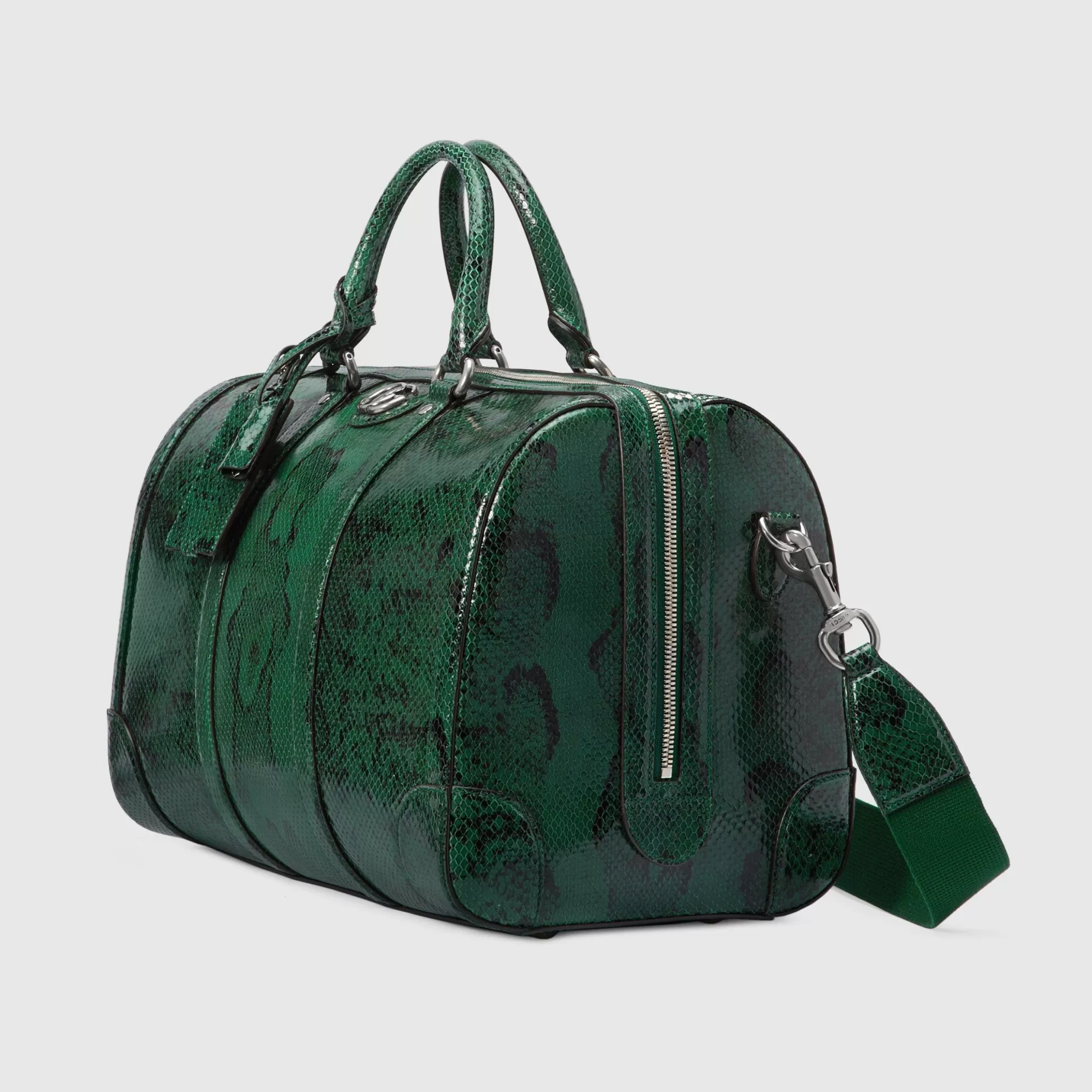 GUCCI Python Duffle Bag With Double G-Men Weekend & Duffle Bags