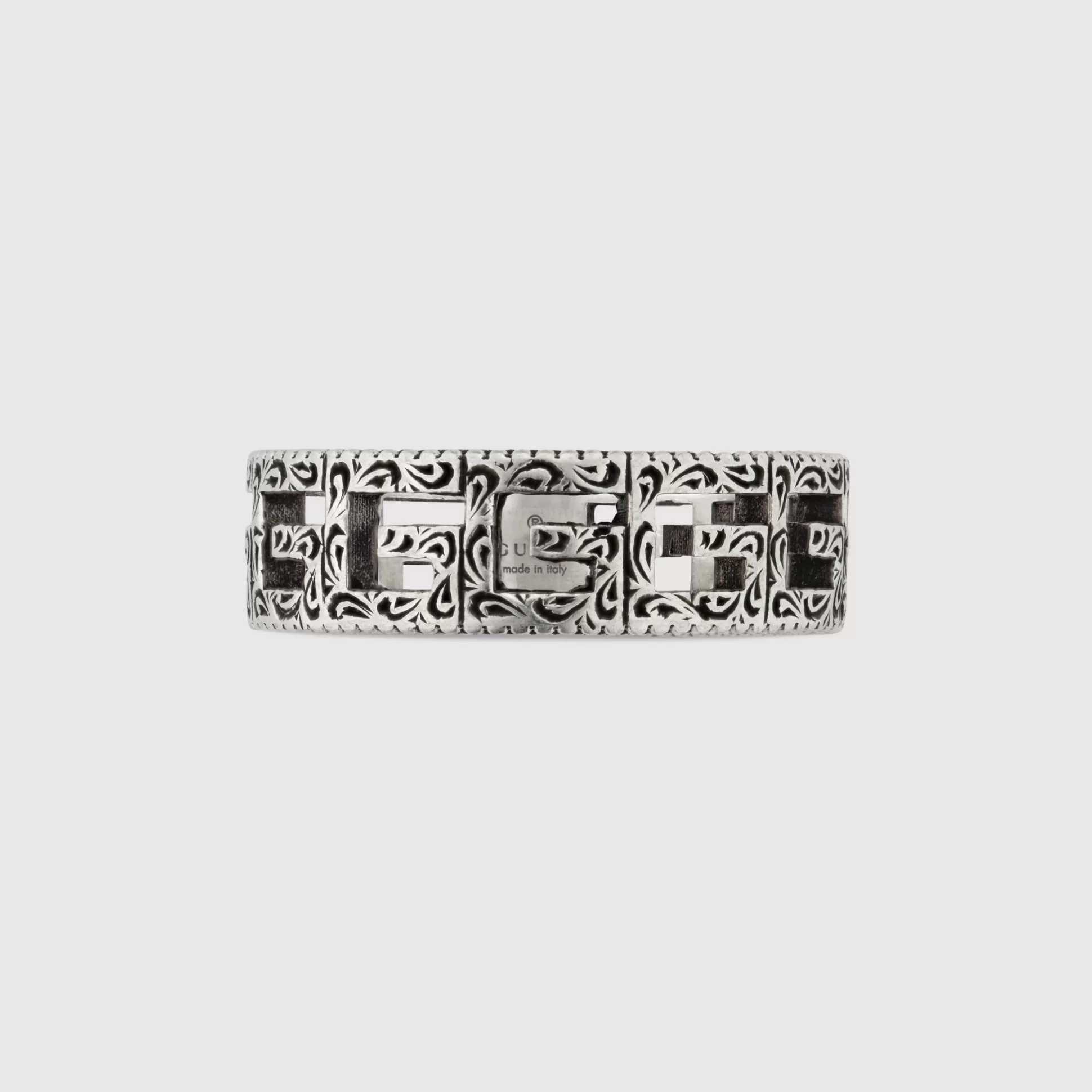 GUCCI Silver Ring With Square G- Rings