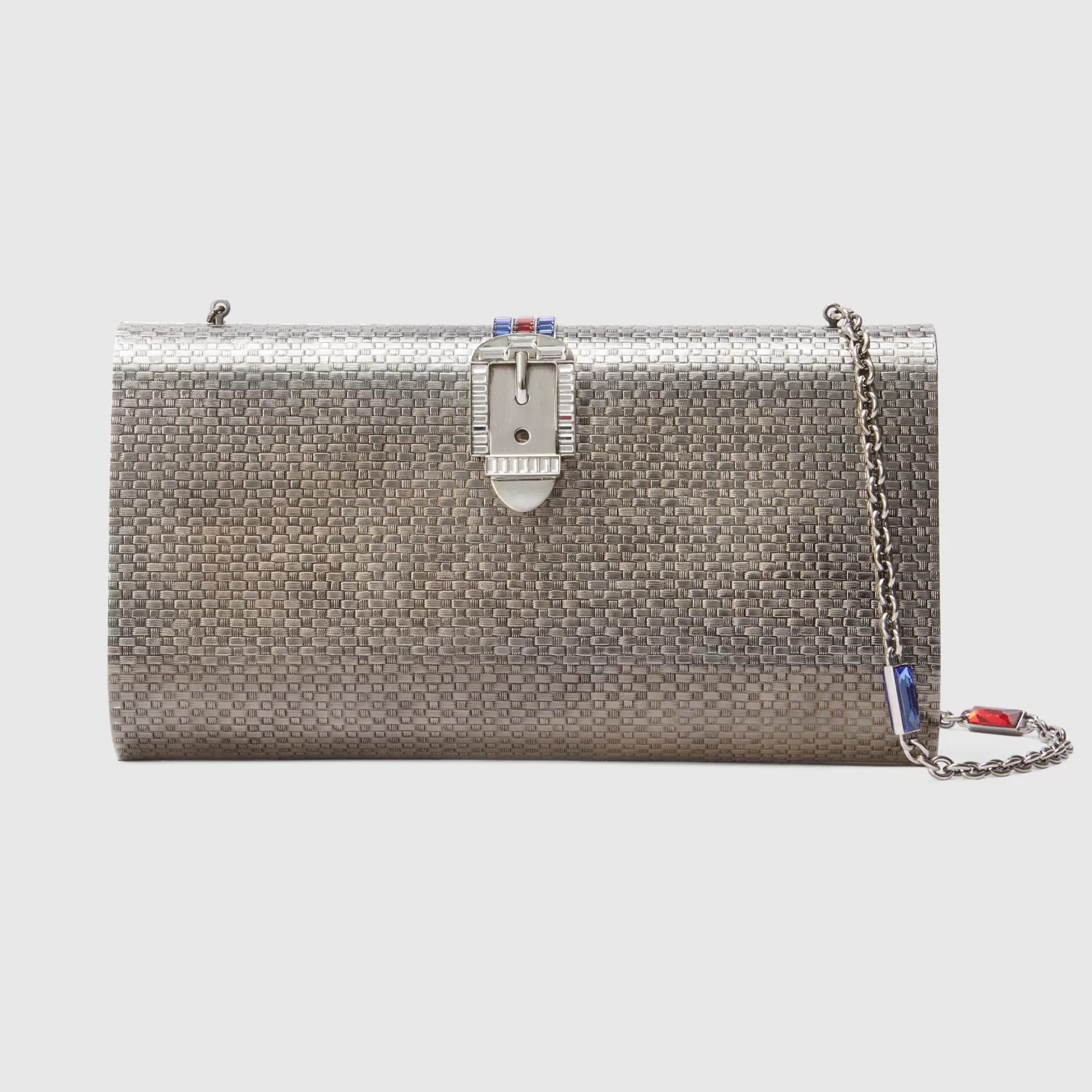 GUCCI Small Shoulder Bag With Crystal Buckle-Women Clutches & Evening Bags