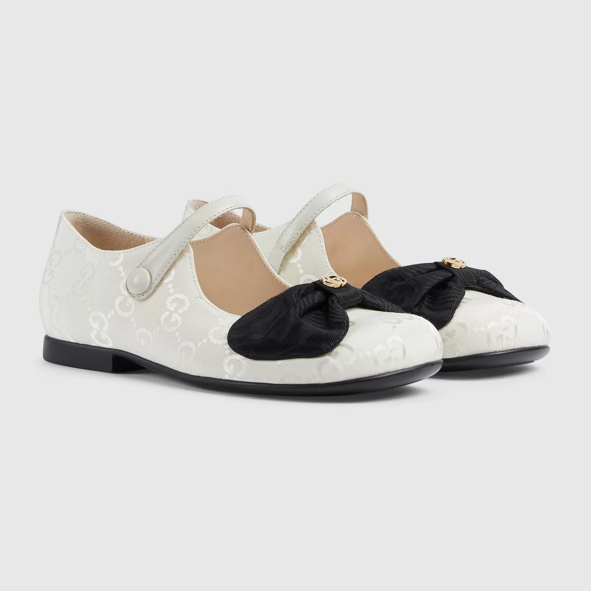 GUCCI Toddler Ballerina Flat With Bow-Children Toddler Shoes (20-26)