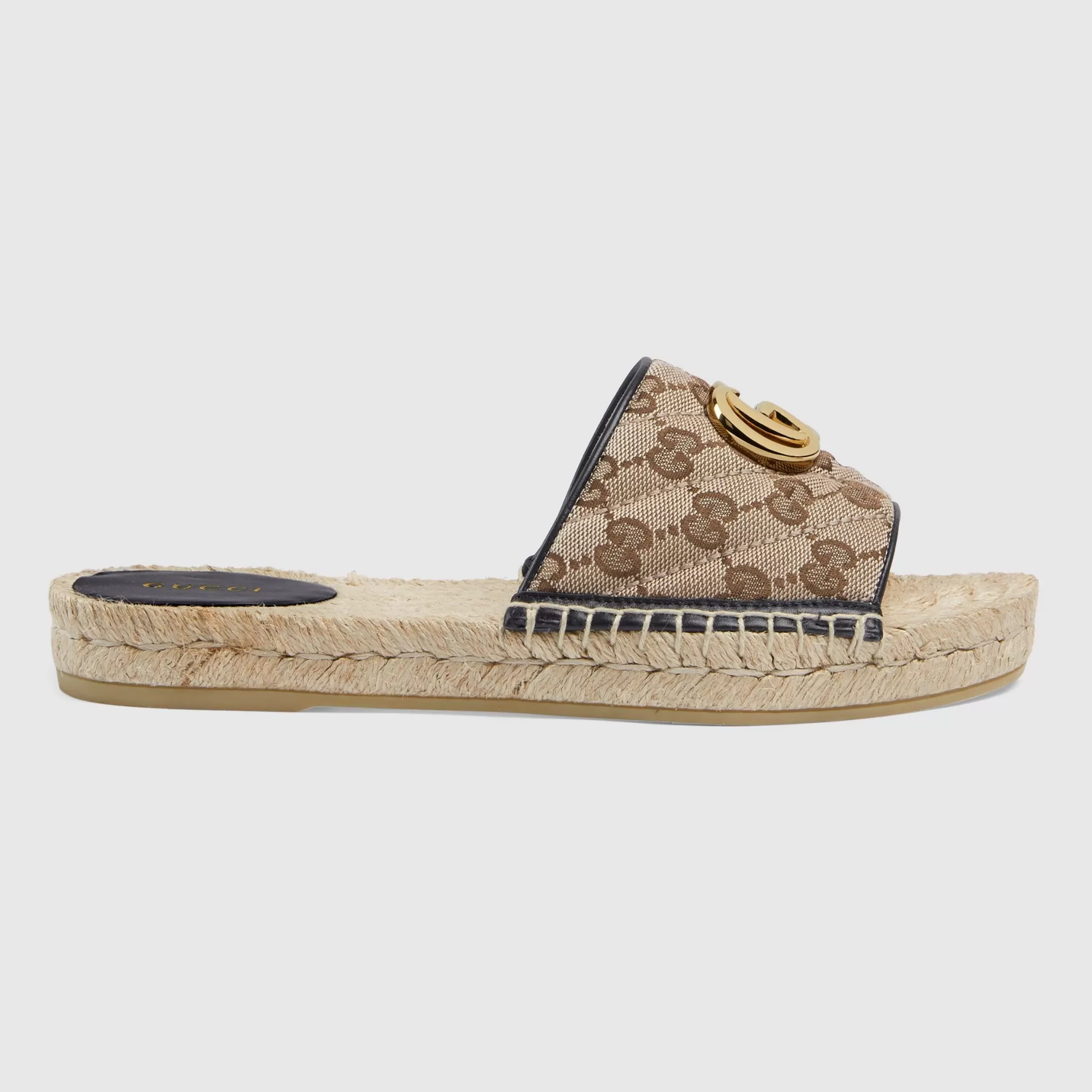 GUCCI Women'S Gg Matelasse Canvas Espadrille Sandal-Women Slides