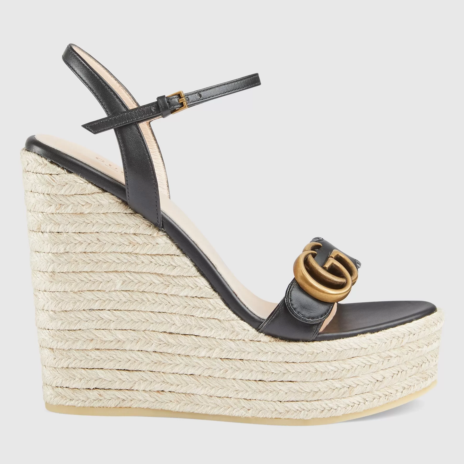 GUCCI Women'S Leather Platform Espadrille-Women Espadrilles