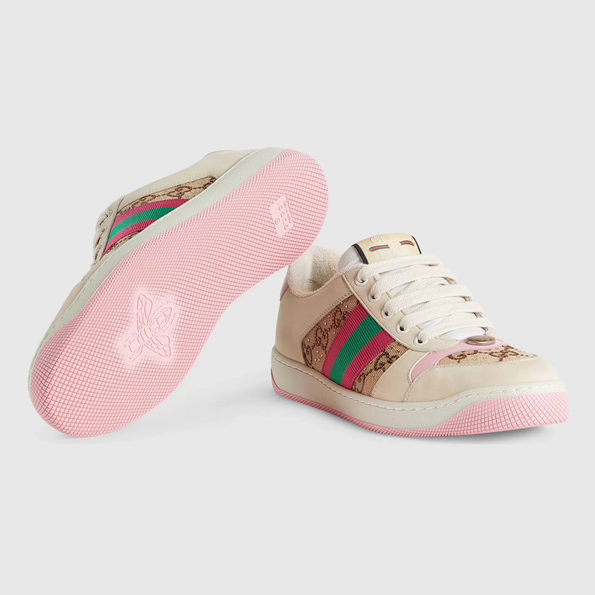 GUCCI Women'S Screener Sneaker With Crystals-Women Sneakers